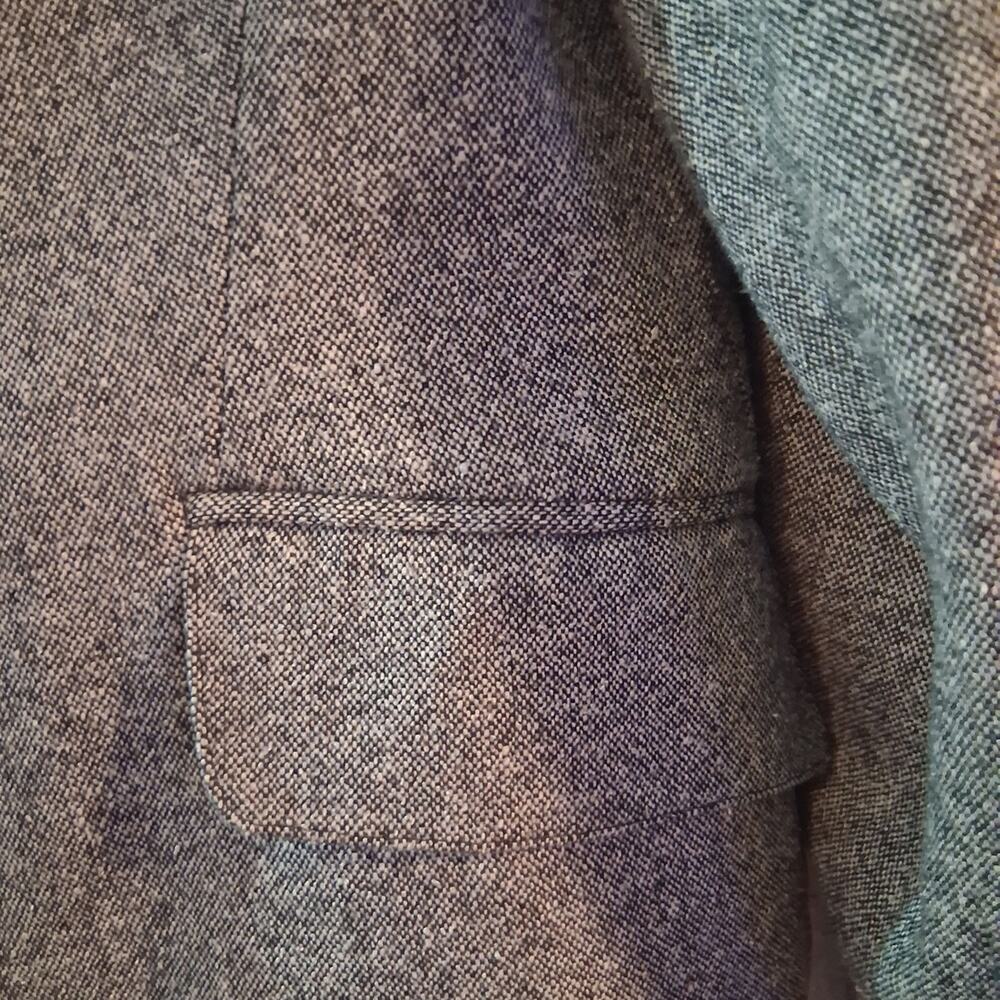 Y2K Nine West Wool Silk Blend Jacket Gray Herringbone Career Size 8 - Picture 9 of 9
